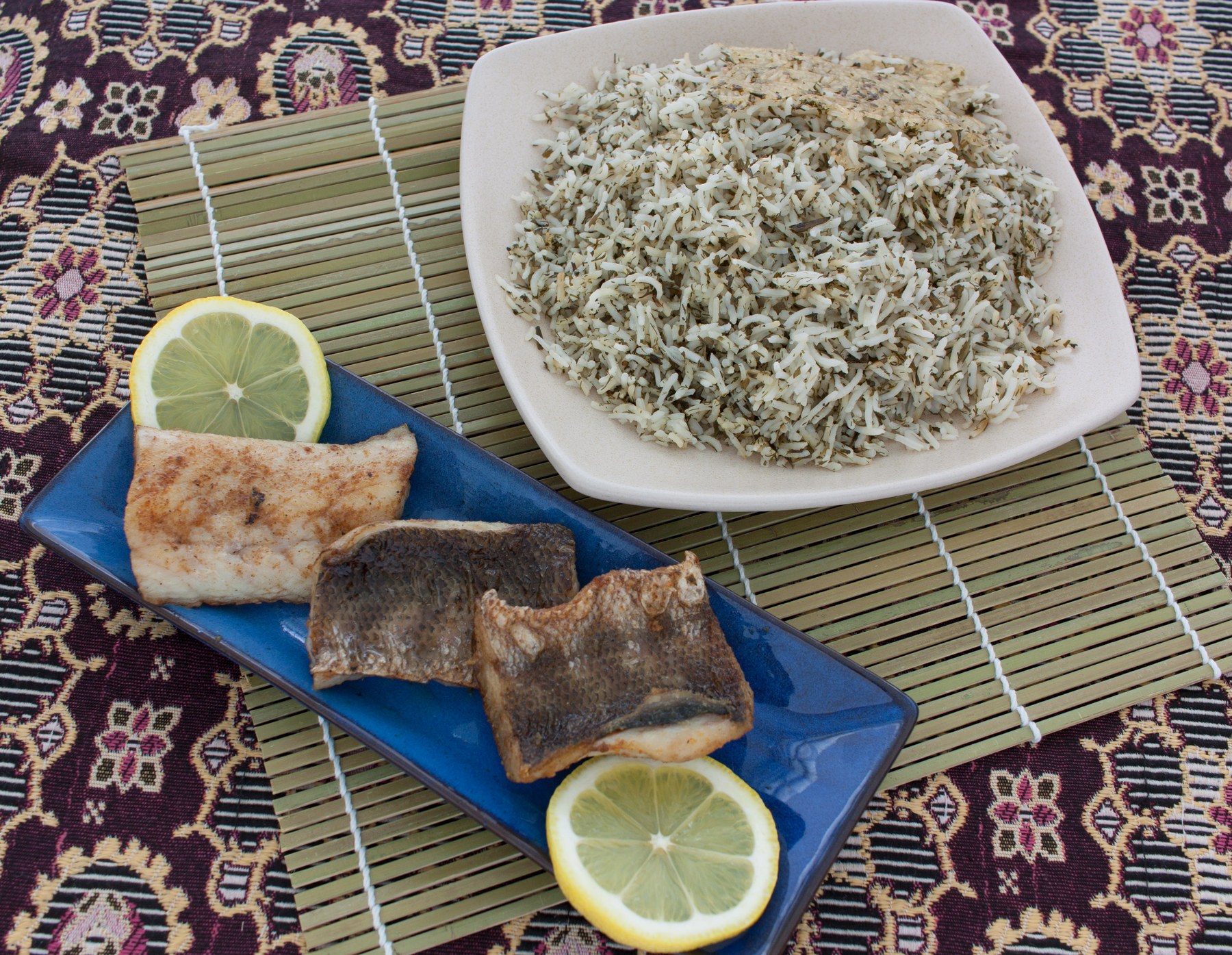 Sabzi polo — Persian herbed rice.