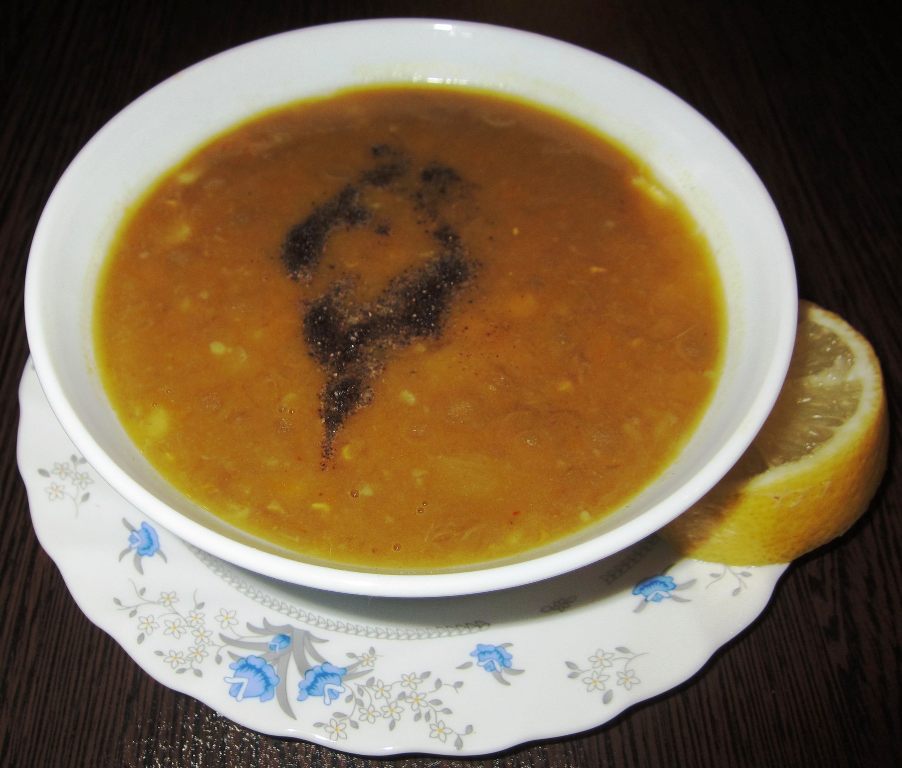 Adasi — a warm Persian lentil breakfast dish.